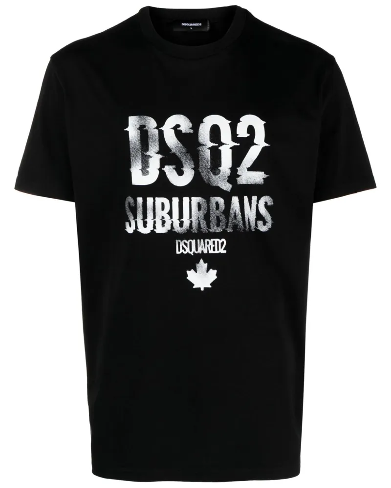Dsquared2 Cool T-Shirt mit Logo-Print - Schwarz Schwarz