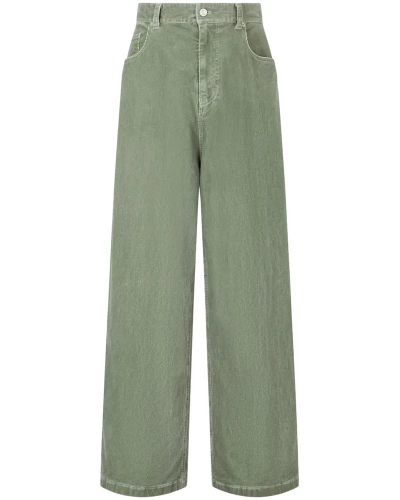 STUDIO TOMBOY Hoch sitzende Cordhose - Grün Grün