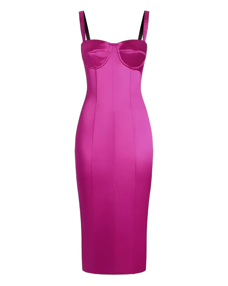 Dolce & Gabbana Midikleid mit verstellbaren Trägern - Rosa Rosa