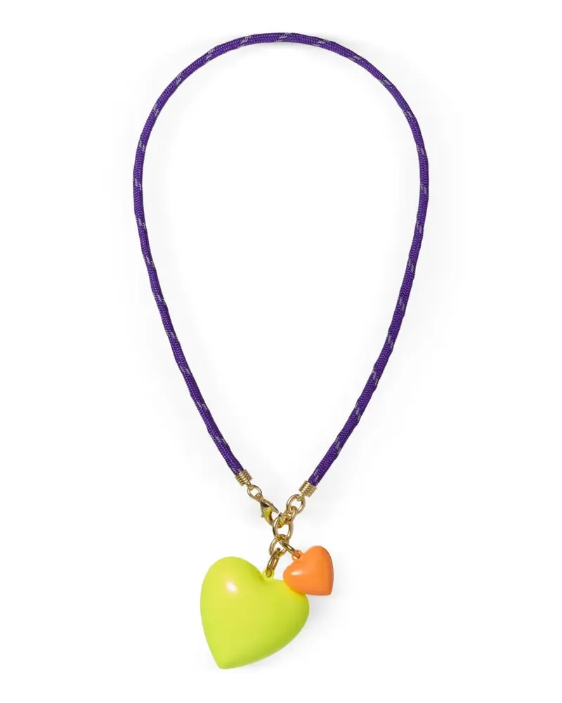 Roxanne Assoulin Happy Cord heart-pendant necklace - Violett Violett