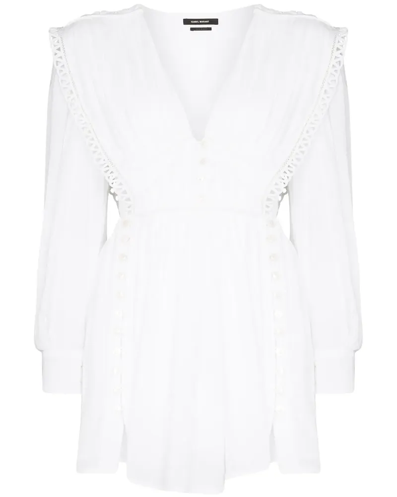 Isabel Marant Yaxo' Minikleid mit Knöpfen - Weiß Weiß