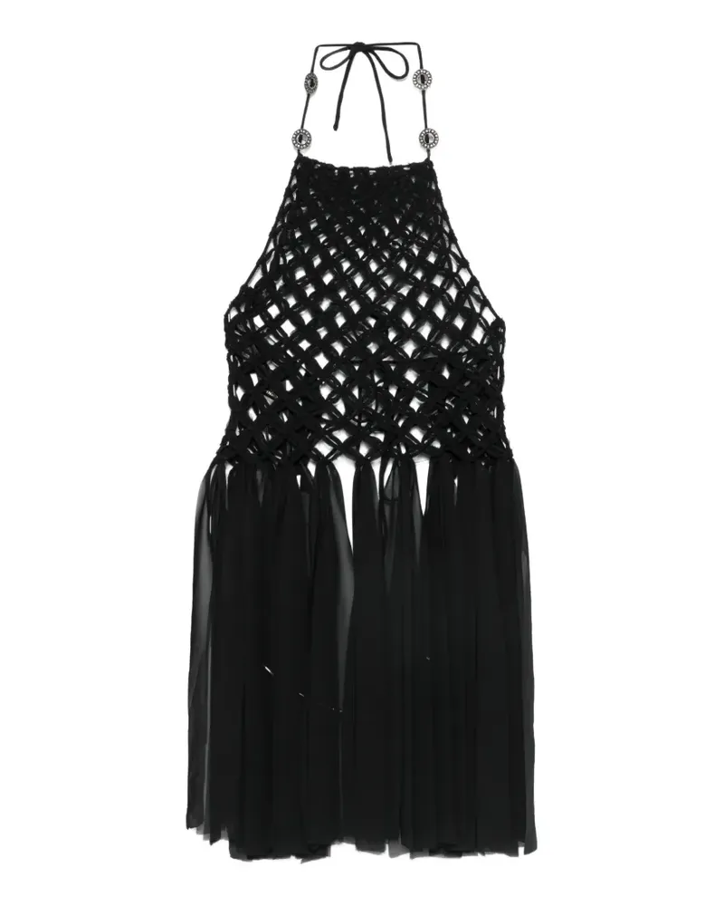 Pinko macramé-knit top - Schwarz Schwarz