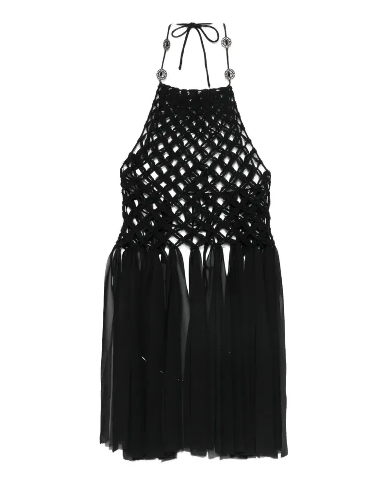 Pinko macramé-knit top - Schwarz Schwarz