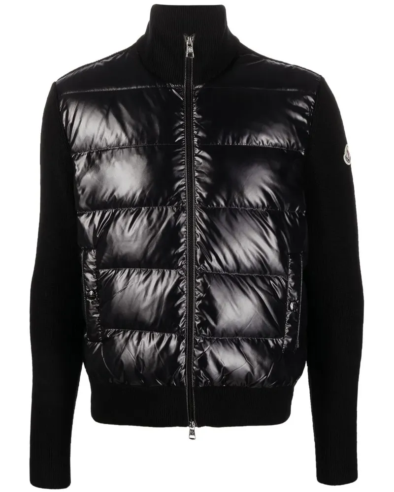 Moncler Gefütterte Jacke mit Reißverschluss - Schwarz Schwarz