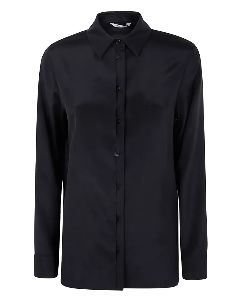 Max Mara Klassisches Hemd - 001 BLACK 001