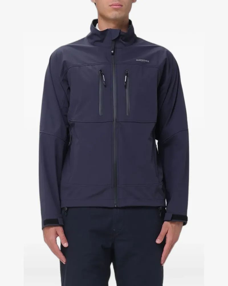 Murphy & Nye logo-print zip-up jacket - Blau Blau
