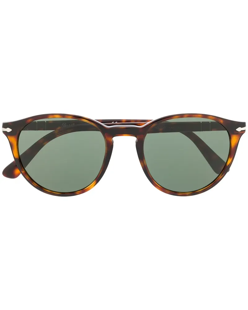 Persol Sonnenbrille mit rundem Gestell - Braun Braun