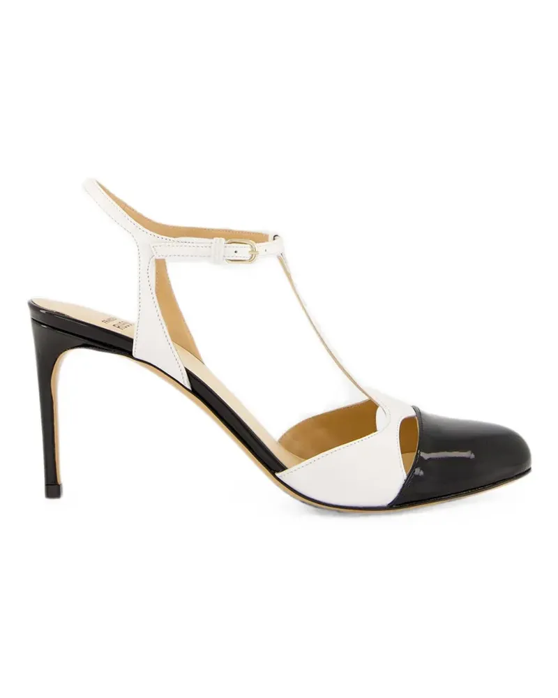 Francesco Russo Pumps mit T-Riemen - Weiß Weiß