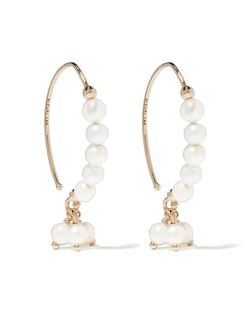 MIZUKI 14kt 'Sea of Beauty' Gelbgoldohrringe mit Perlen Gold
