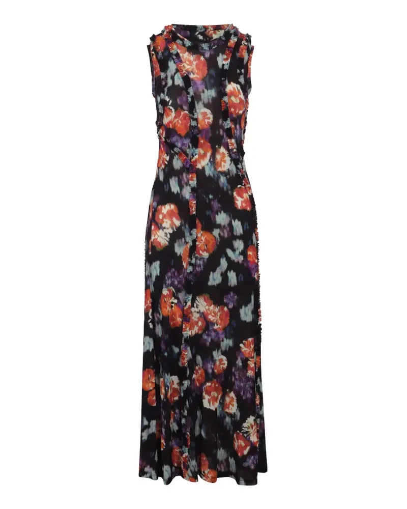 Ulla Johnson Isabelle floral-print ruffled dress - Schwarz Schwarz