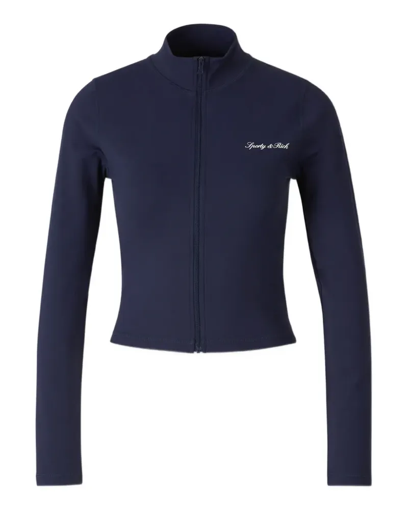 SPORTY & RICH Freya Jacke mit Logo-Print - Blau Blau