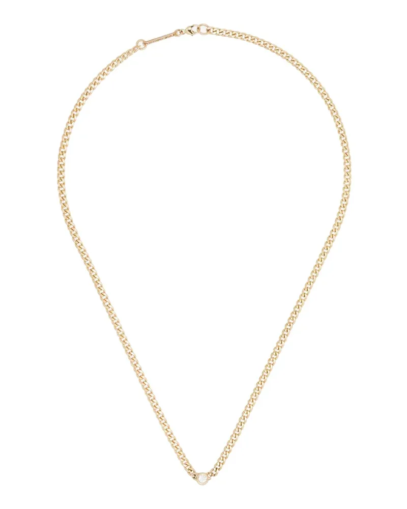 ZOË CHICCO 14kt Goldhalskette mit einem Diamanten Gold