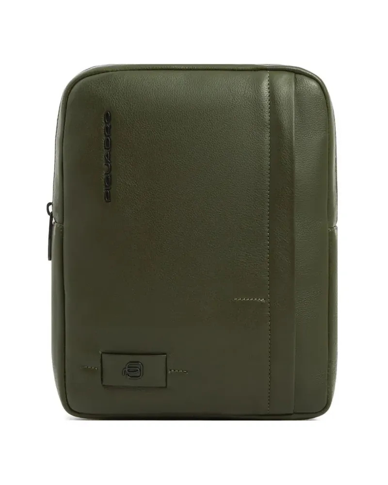 Piquadro leather messenger bag - Grün Grün
