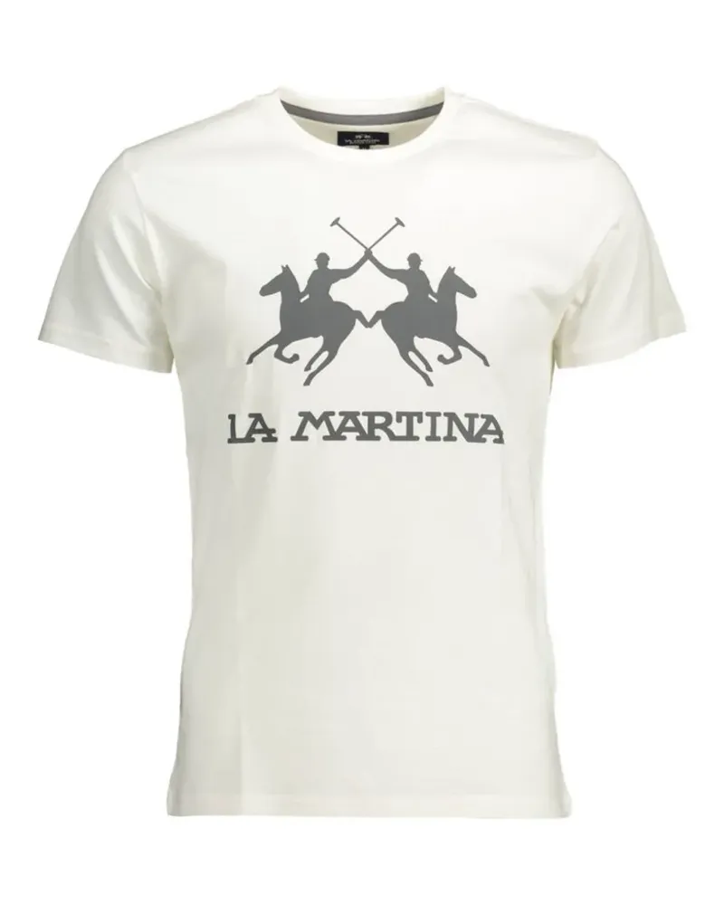 La Martina T-Shirt mit Logo-Print - Nude Nude