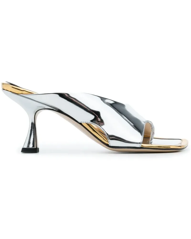 WANDLER Julio Pantoletten im Metallic-Look - Silber Silber