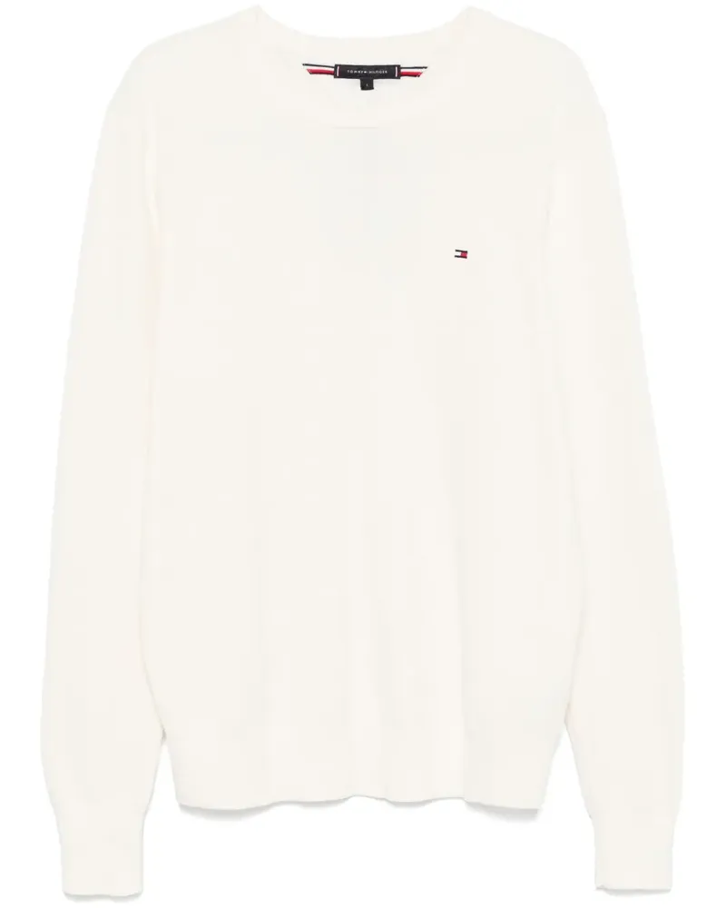 Tommy Hilfiger Pullover mit Rundhalsausschnitt - Weiß Weiß