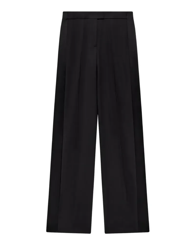 Another Tomorrow satin-stripe tuxedo trousers - Schwarz Schwarz