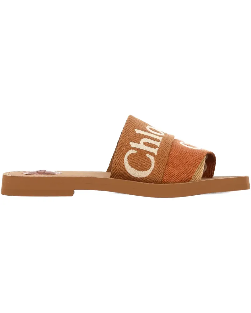 Chloé logo strap sandals - Braun Braun