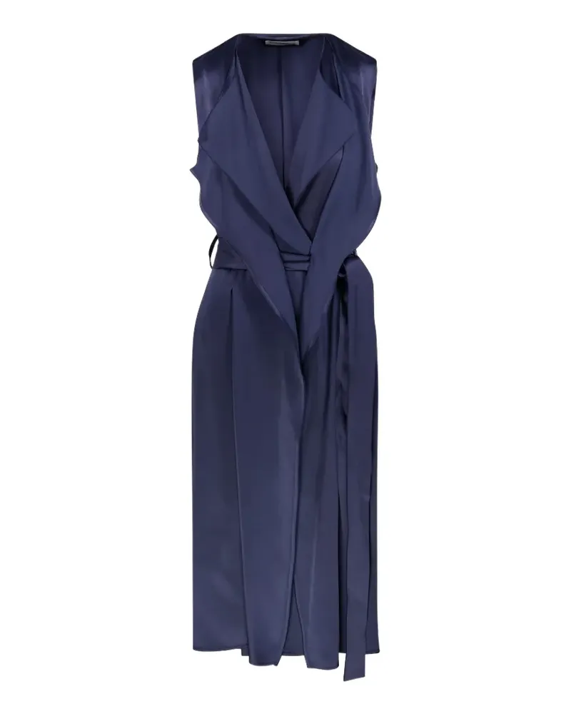 Victoria Beckham Sybil belted V-neck midi dress - Blau Blau