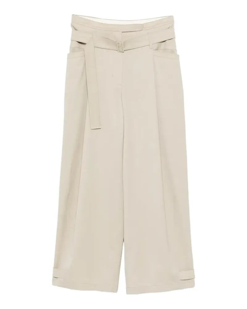LOW CLASSIC buckle belt trousers - Nude Nude