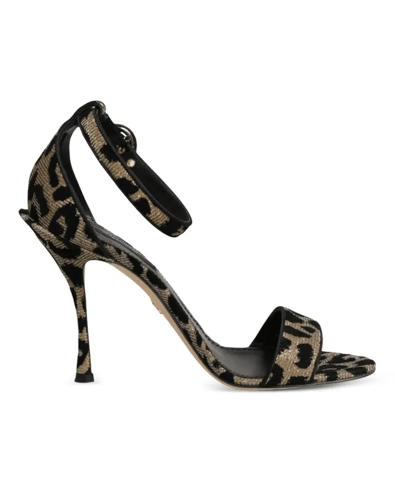 Dolce & Gabbana Sandalen mit Leoparden-Print - Gold Gold