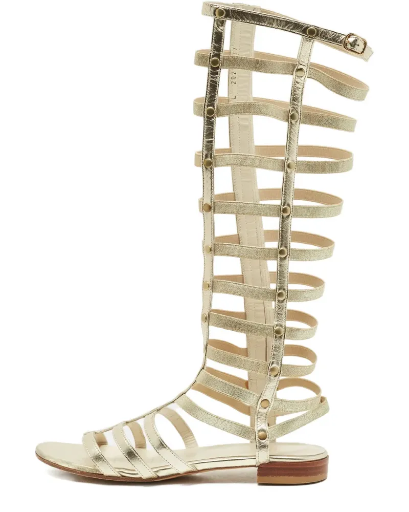 Stuart Weitzman Flache Gladiator-Sandalen - Gold Gold