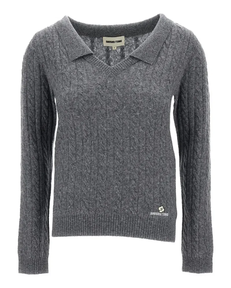 SHUSHU/TONG Pullover mit V-Ausschnitt - Grau Grau