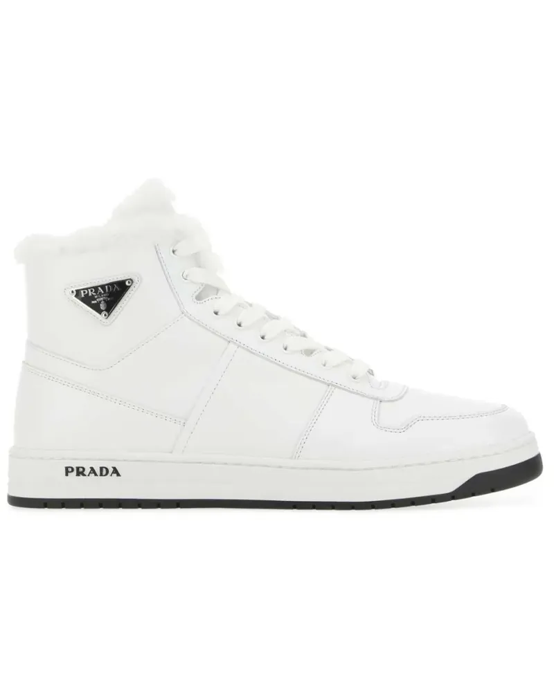 Prada High-Top-Sneakers aus Leder - Weiß Weiß