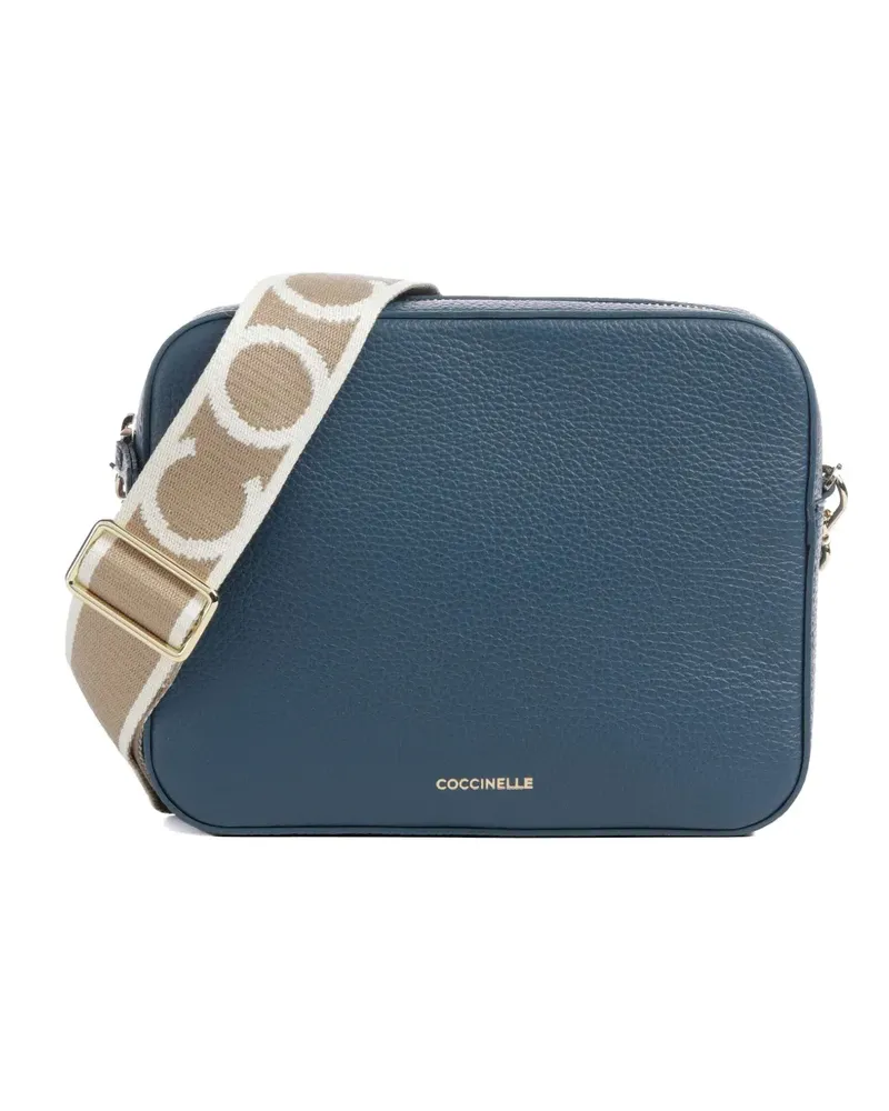 Coccinelle small Tebe logo-strap shoulder bag - Blau Blau