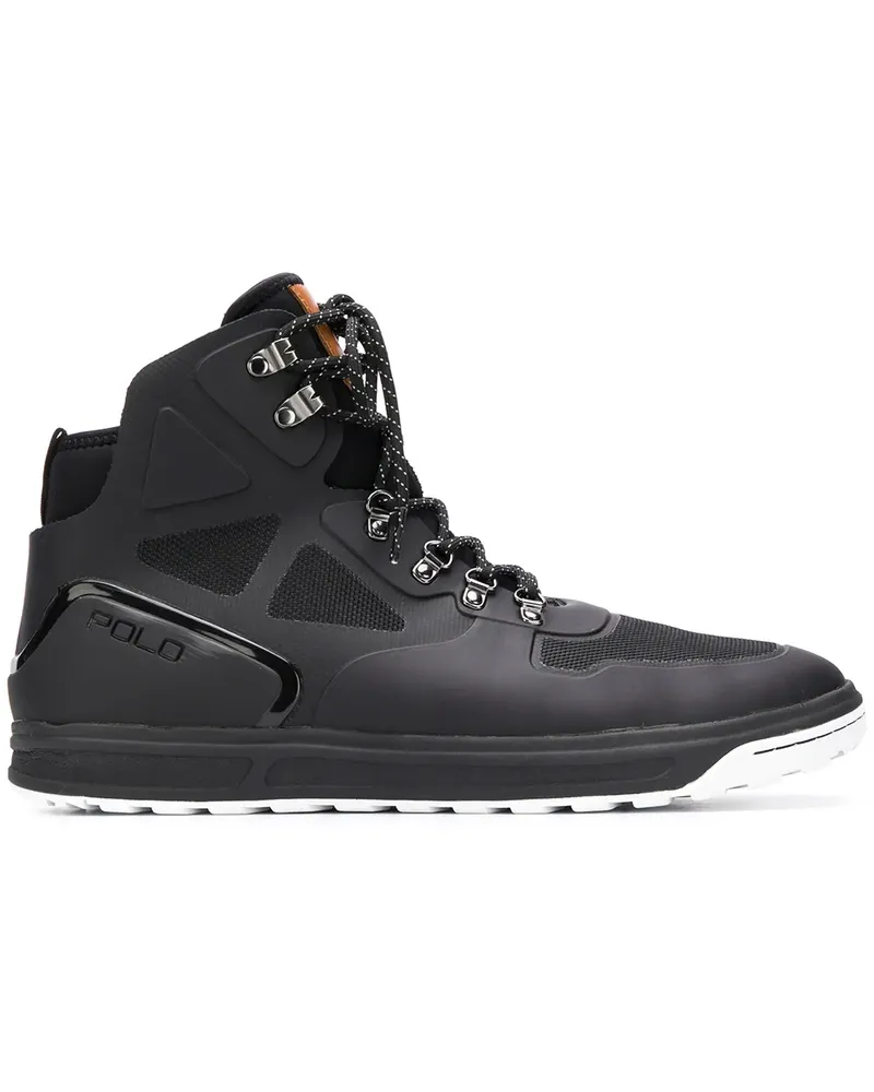 Ralph Lauren Schnürstiefel mit Kontrastsohle - Schwarz Schwarz
