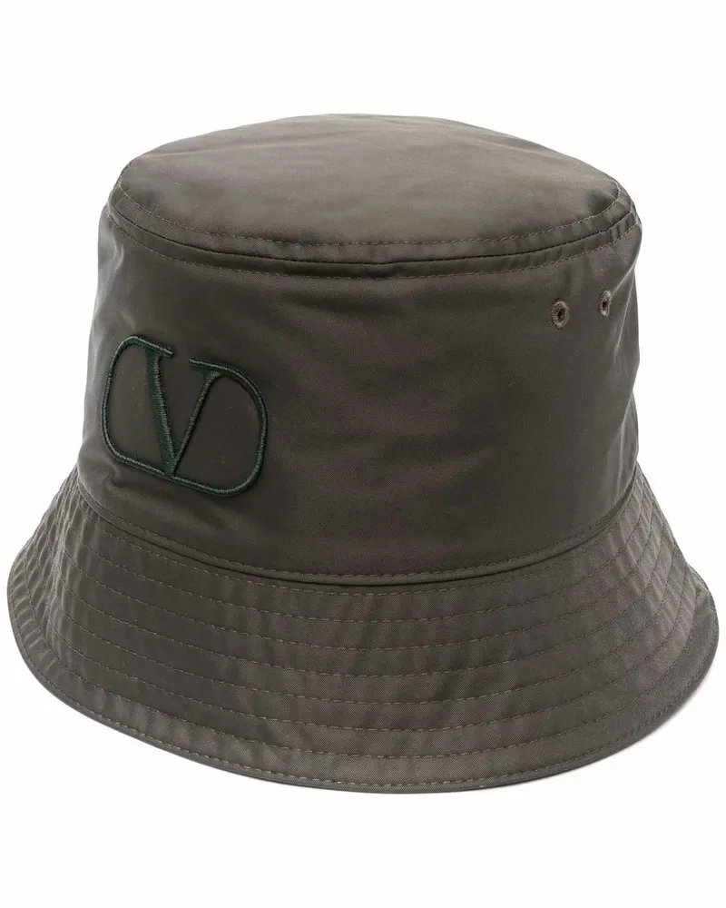 Valentino Garavani Fischerhut mit Logo - Grün Grün