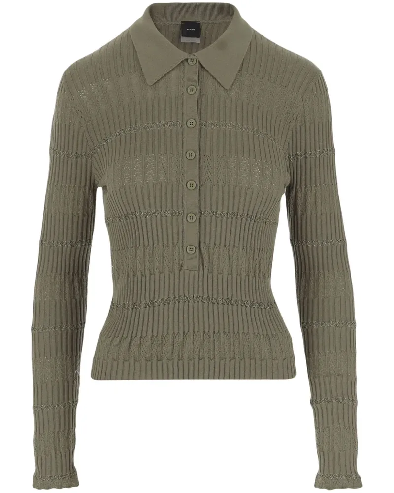 Pinko Oberteil mit Poloshirtkragen - Grün Grün