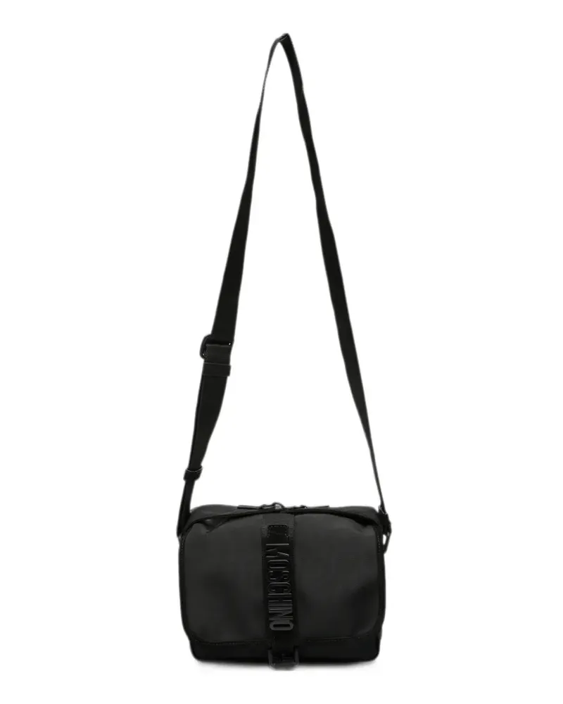 Moschino logo-tape messenger bag - Schwarz Schwarz