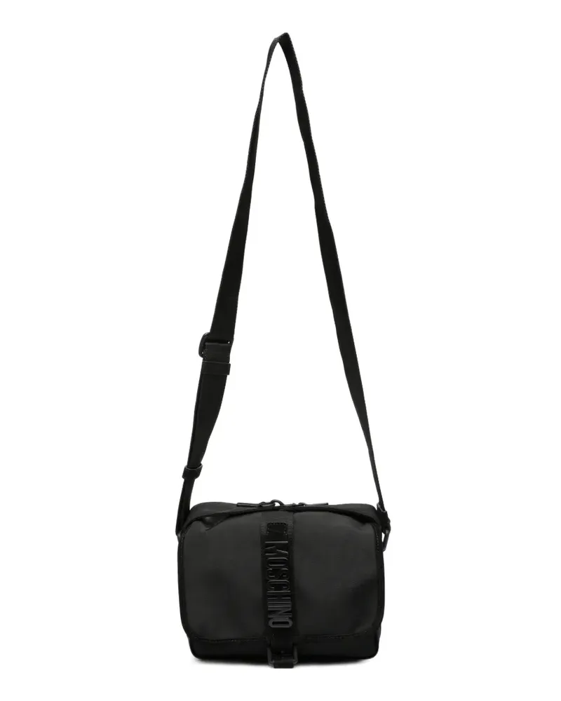 Moschino logo-tape messenger bag - Schwarz Schwarz