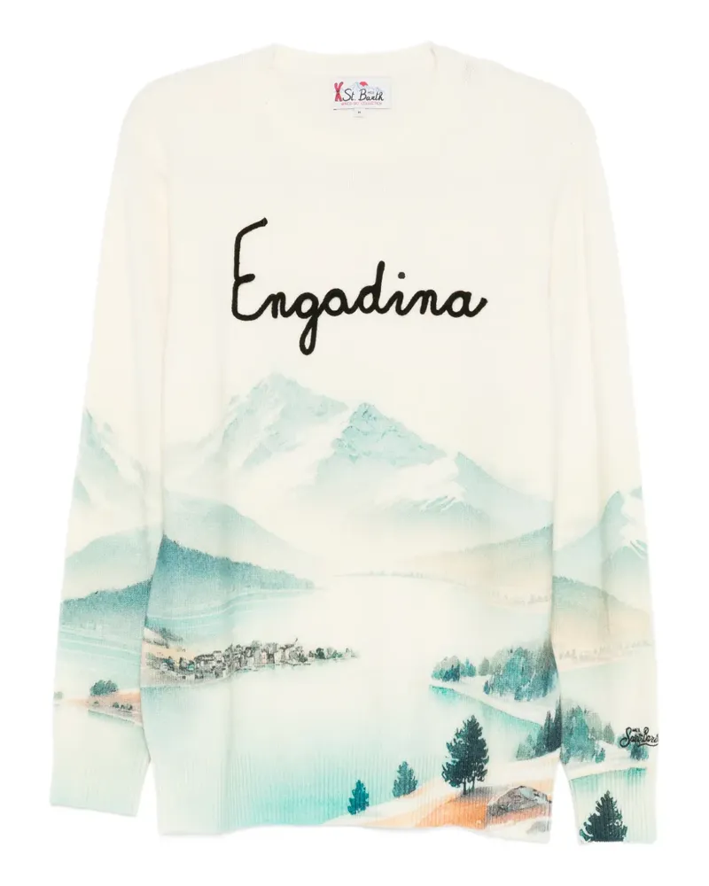 MC2 Saint Barth Engadina Pullover mit szenischem Print - Nude Nude