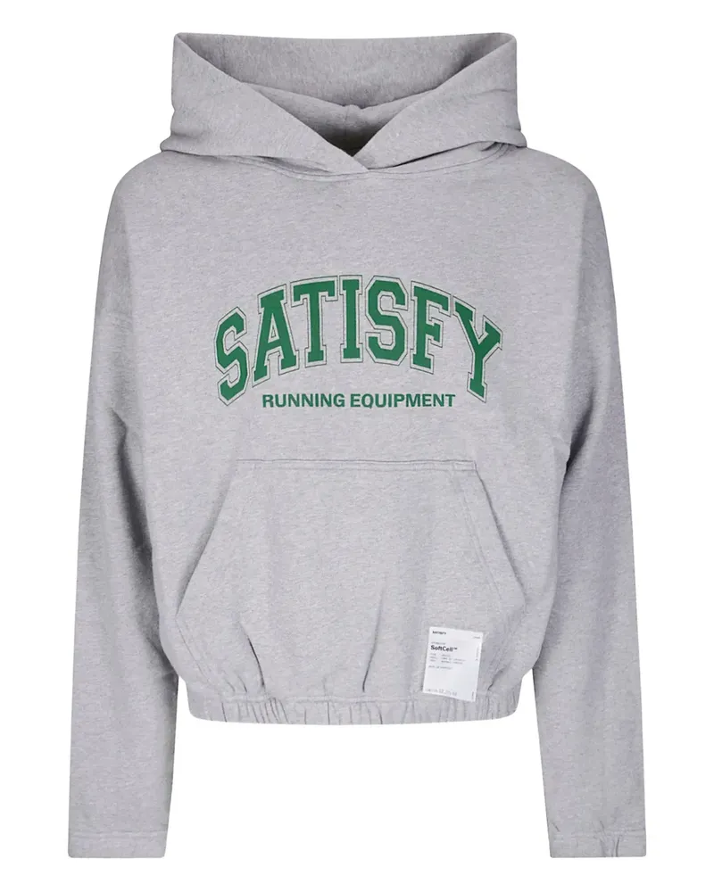 Satisfy graphic-print hoodie - Grau Grau
