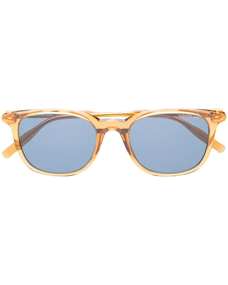 Montblanc Sonnenbrille mit eckigem Gestell - Orange Orange