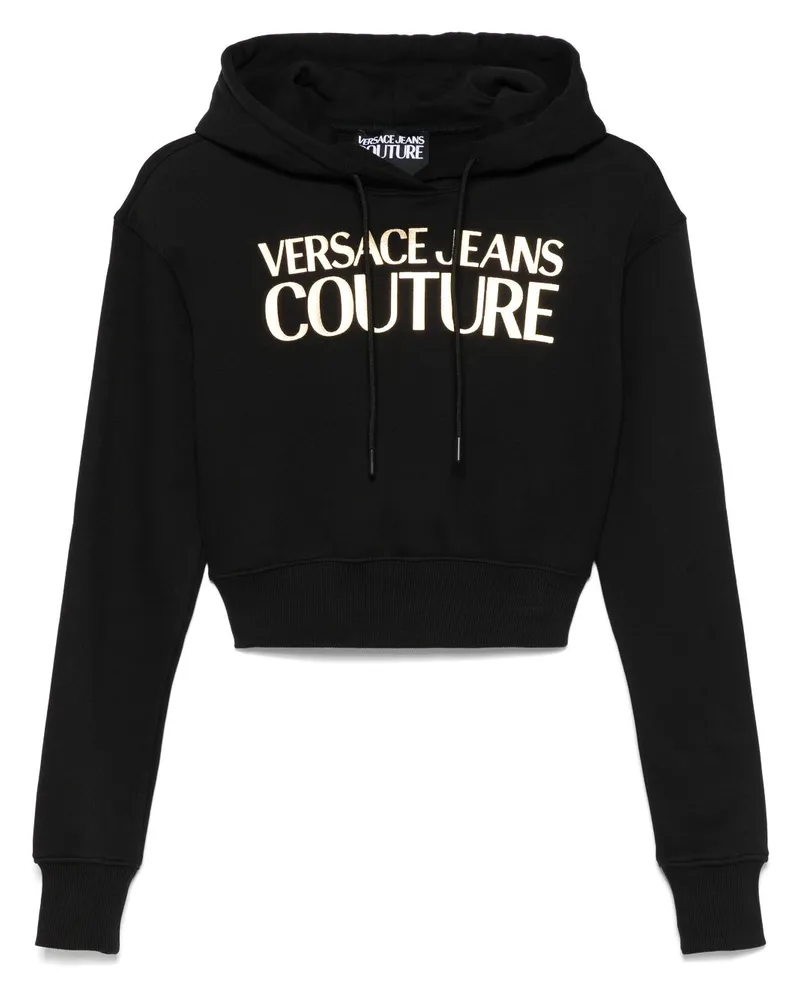 Versace Jeans Hoodie mit Logo-Print - Schwarz Schwarz