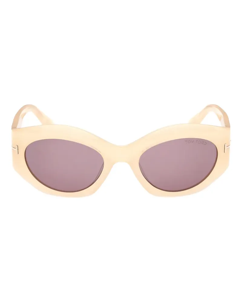 Tom Ford Emmeline-02 Sonnenbrille mit geometrischem Gestell - Nude Nude