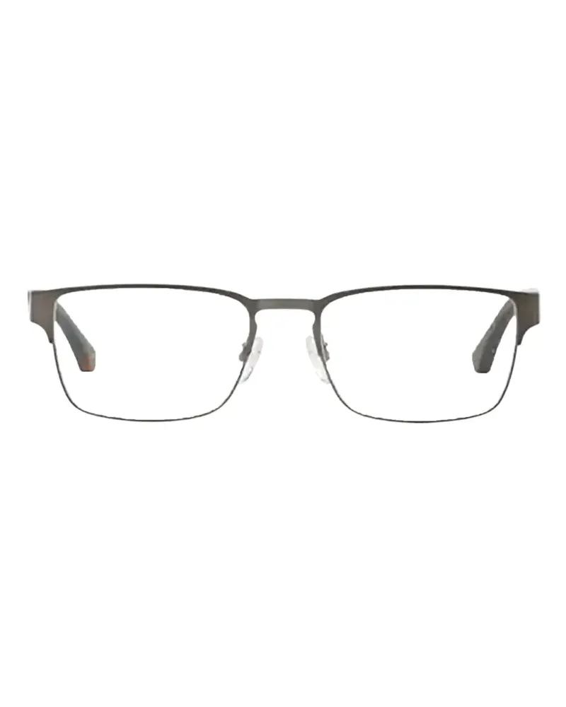 Emporio Armani Eckige Brille mit mattem Finish - Silber Silber