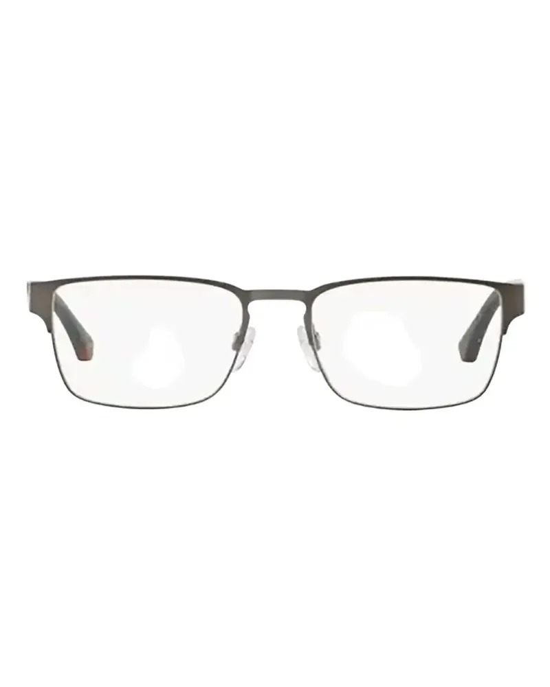 Emporio Armani Eckige Brille mit mattem Finish - Silber Silber
