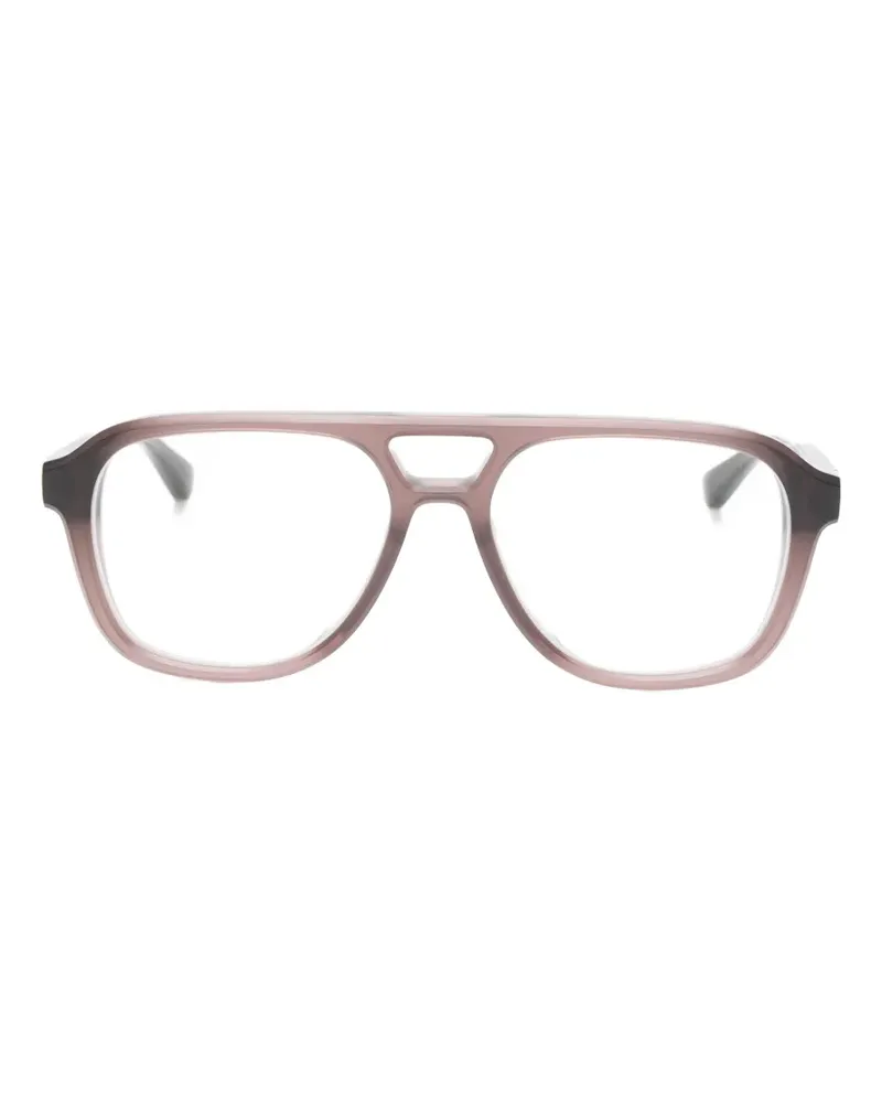 Mykita Nyara double-bridge pilot-frame glasses - Braun Braun