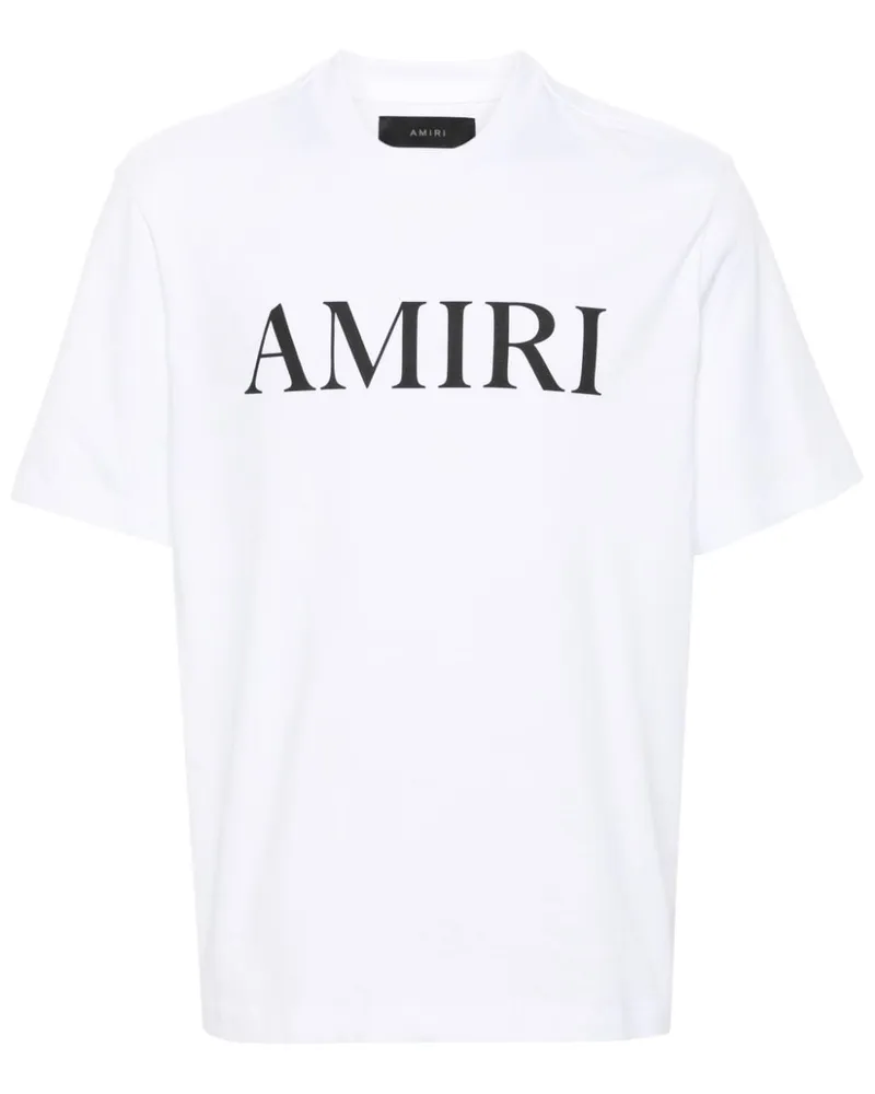 Amiri T-Shirt mit gummiertem Logo - Weiß Weiß