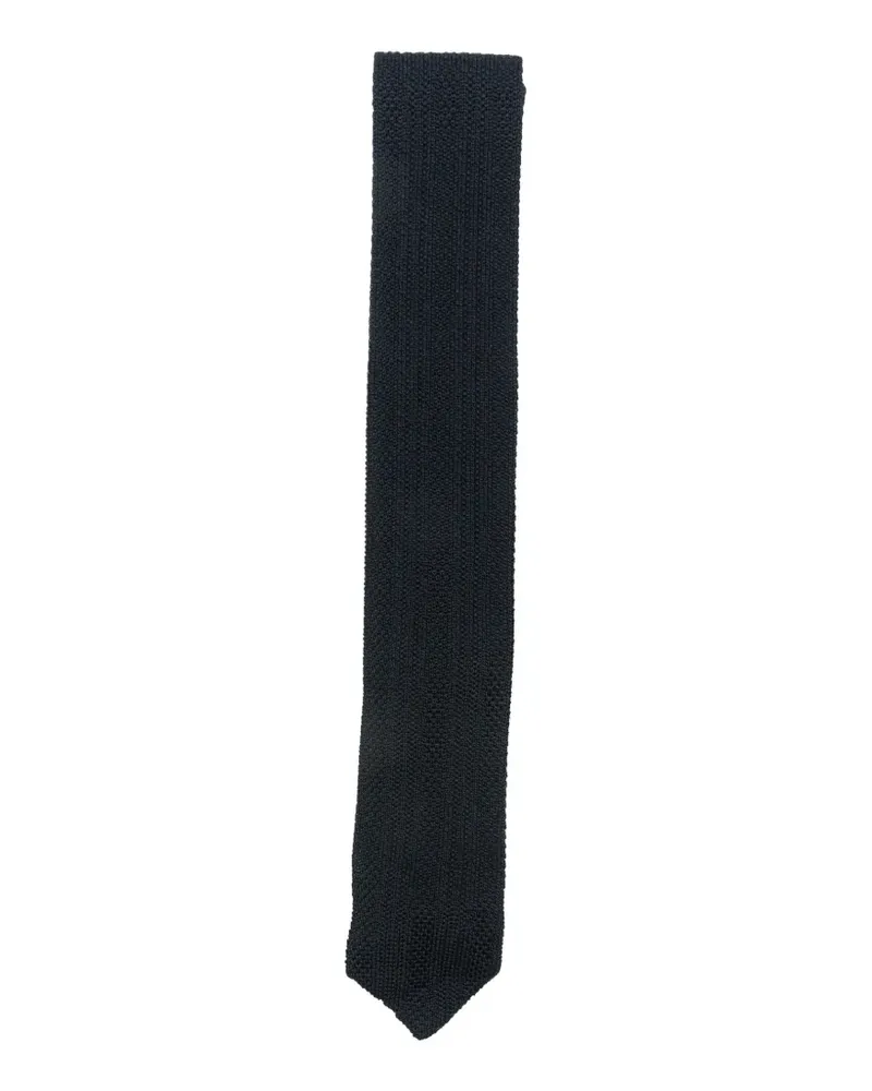 Brunello Cucinelli Gestrickte Seidenkrawatte - Blau Blau