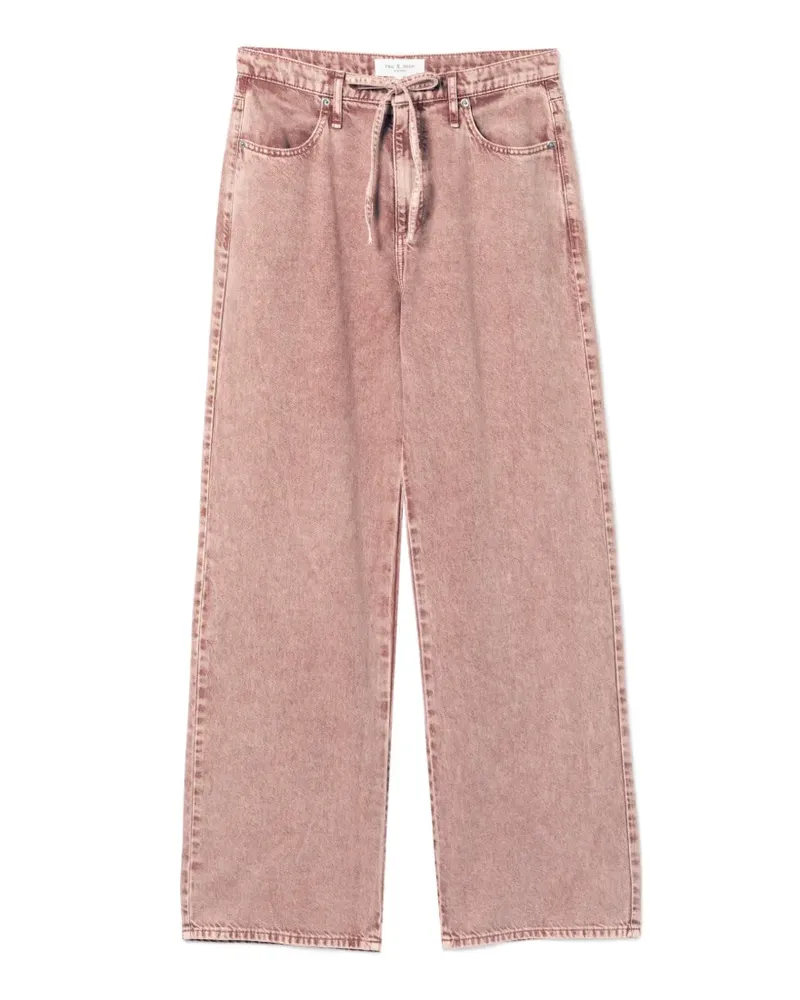 Rag & Bone Weite Hose mit Bindegürtel - Rosa Rosa