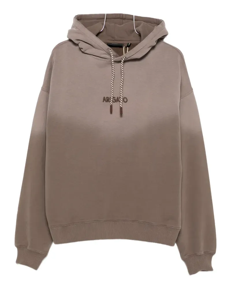 Axel Arigato logo-embroidered drawstring hoodie - Braun Braun