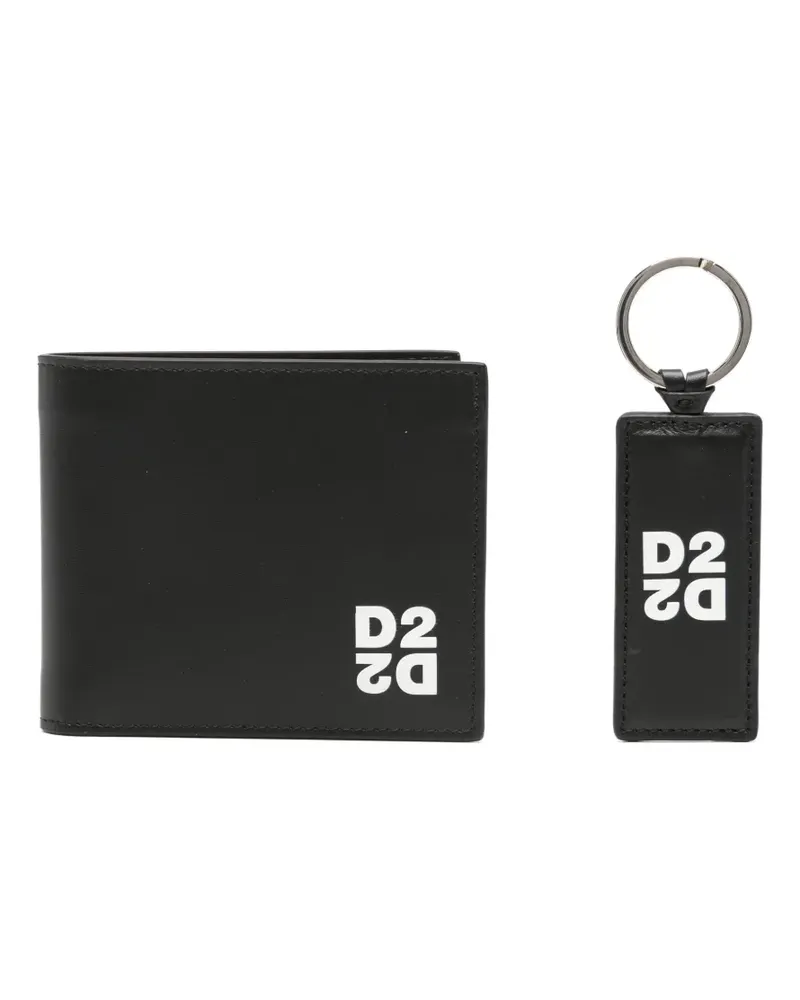 Dsquared2 logo-motif leather wallet - Schwarz Schwarz