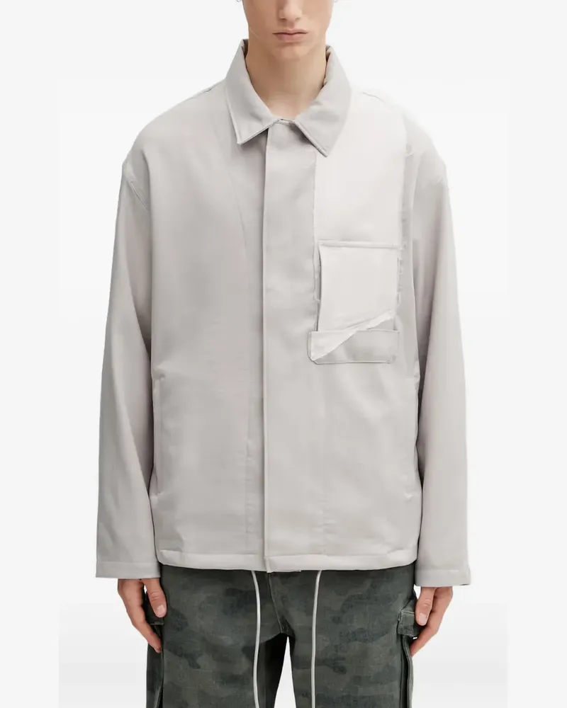 Y-3 Leichte Utility Bluson Jacke im Patchwork-Look - Braun Braun