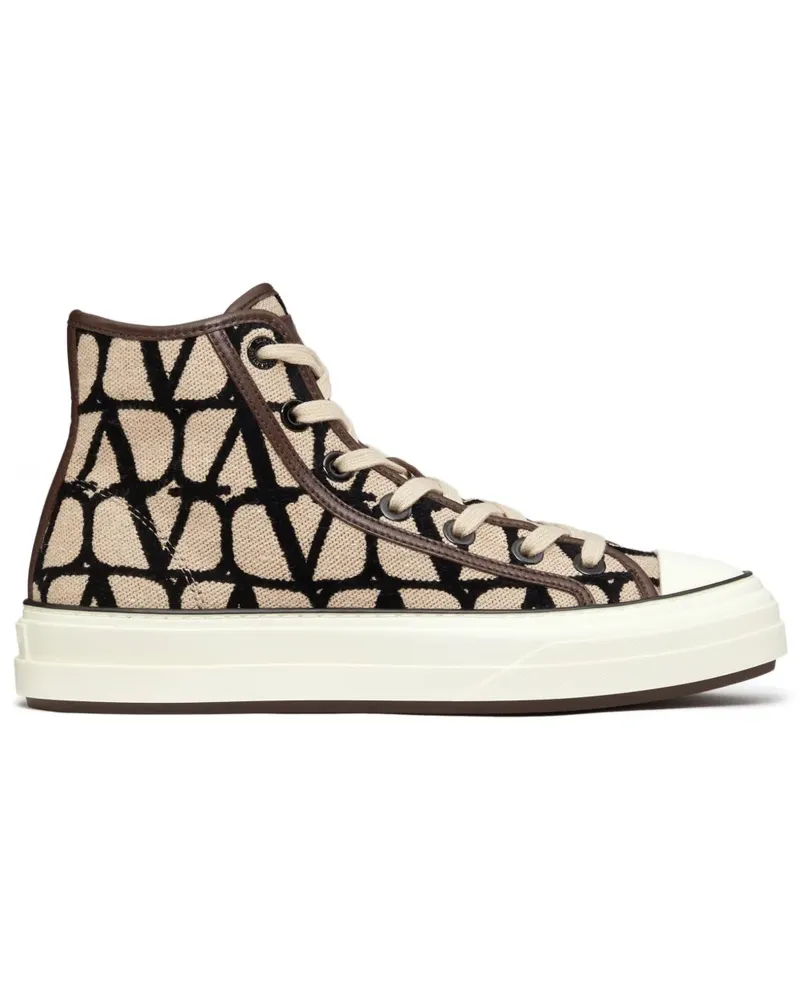 Valentino Garavani Toile Iconographe Totaloop High-Top-Sneakers - Nude Nude