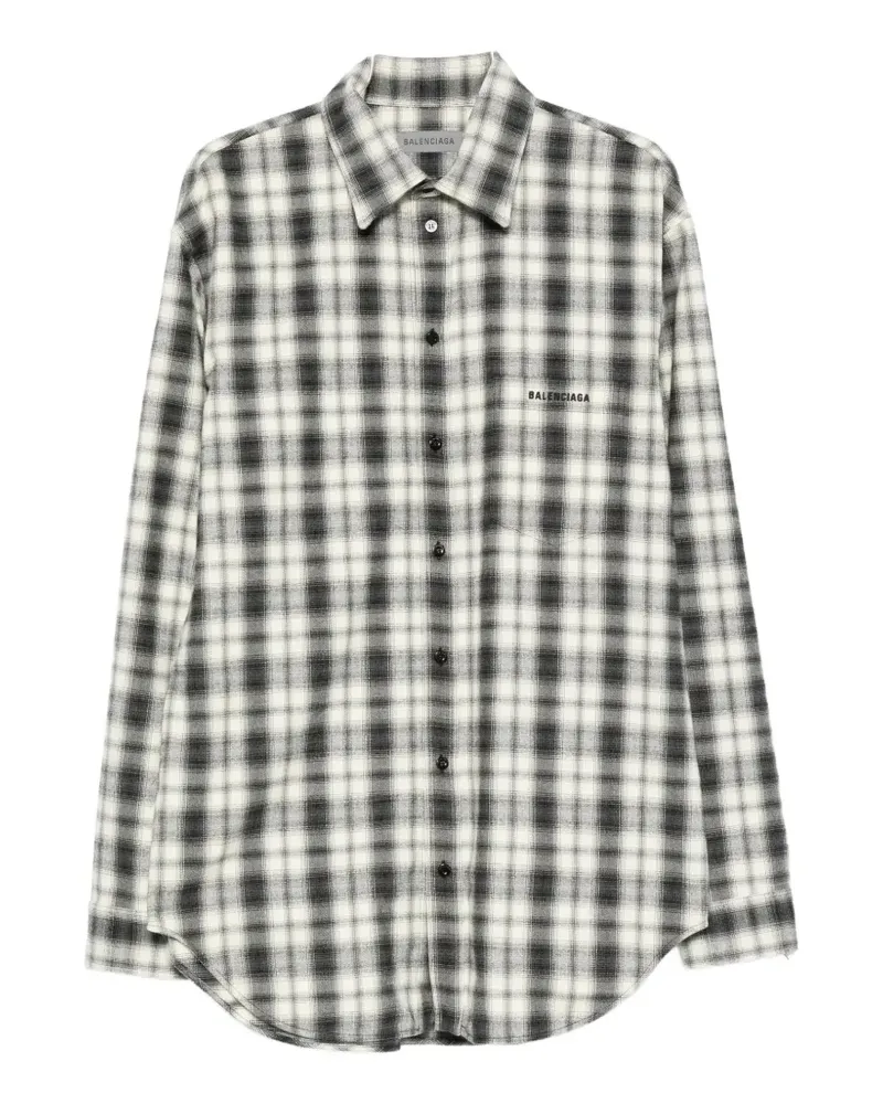 Balenciaga regular fit shirt in white/black - Weiß Weiß